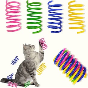 Cat Toys AGYM Colorful Plastic Spring, pacote com 30 unidades para gatos