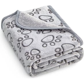 Cobertor para cães recheado premium macio lavável 40x32cm cinza