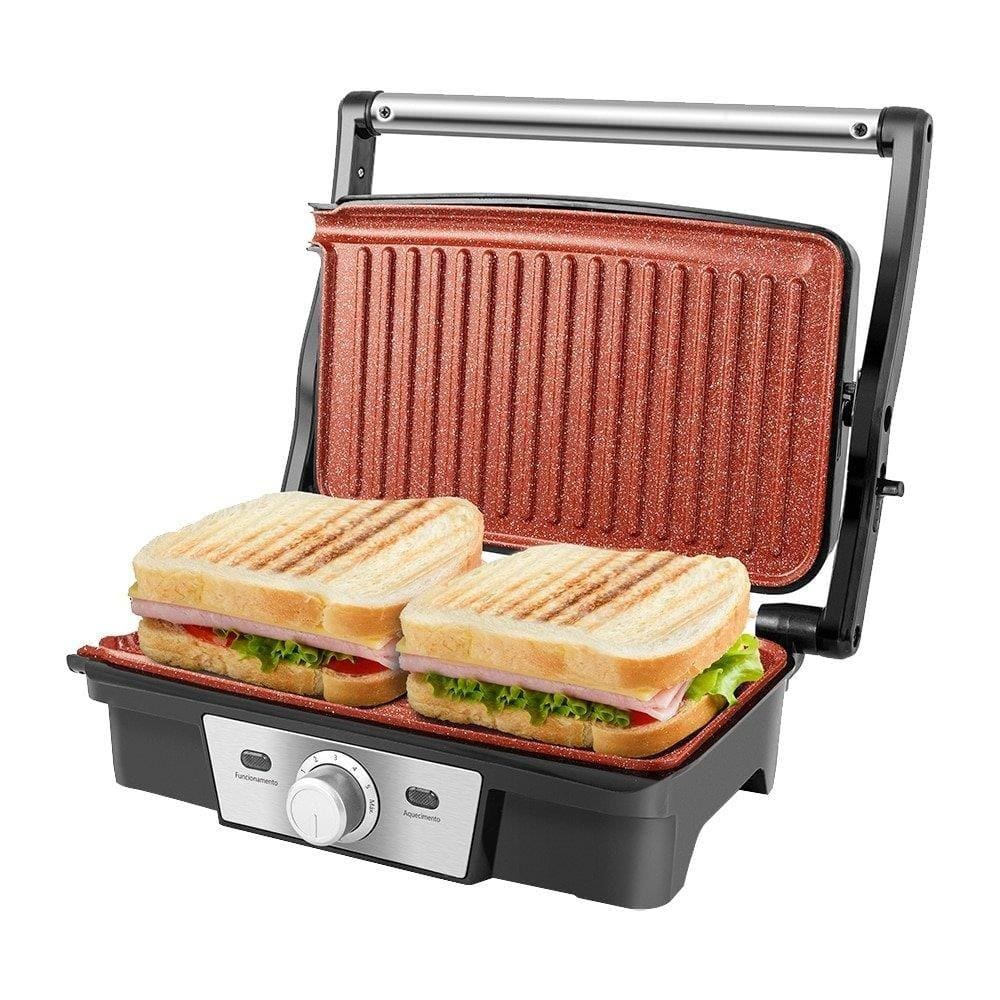 Grill Philco Redstone PGR19PI | 7 Temperaturas, Seletor de Temperatura, Preto/Inox