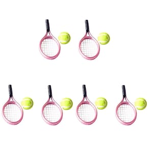 Mini conjunto de tênis TOYANDONA com 2 raquetes e 2 bolas para boneca