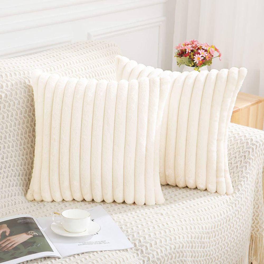 Capas de almofada Pallene Faux Fur Plush 45x45cm, conjunto de 2