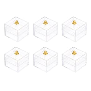 Caixa em miniatura Dollhouse Abaodam Mini Clear Storage x10