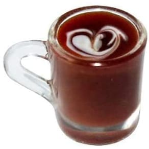 Copos de café em miniatura Dollhouse Ornament 1/6; escala 1/12 2 P