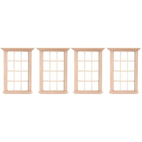 Moldura de janela modelo Zerodeko Dollhouse 1/12 Scale Wood x4