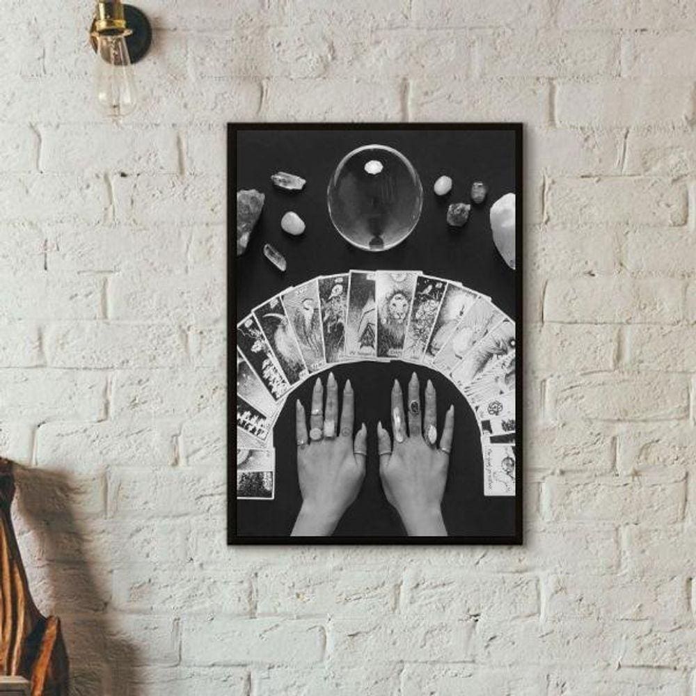 Quadro Decorativo Baralho Cigano 45X34Cm