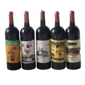 Acessórios de decoração de casa de bonecas SXFSE Mini Red Wine 1:12