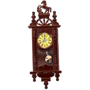 Relógio de parede Dollhouse Decor Zerodeko em miniatura em escala 1:12