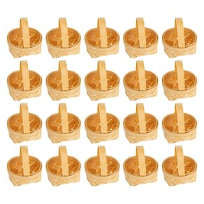 Mini cestos de tecido Zerodeko, 20 unidades com alças para casa de bonecas