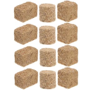 Fardos decorativos de palha de feno TOYANDONA Mini Hay Bale 12 unidades