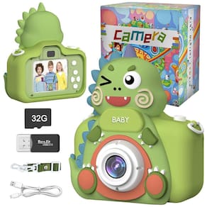 Câmera digital infantil Ceryfus com tema de dinossauro 20 MP 1080P