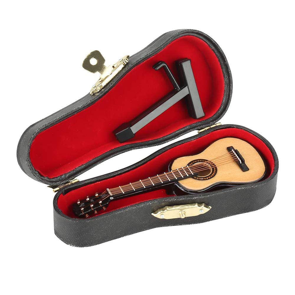 Guitarra em miniatura ZJChao Wooden Mini Musical Dollhouse Model
