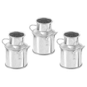 Mini vaso retrô galvanizado Happyyami Milk Can de 5 cm (3 unidades)