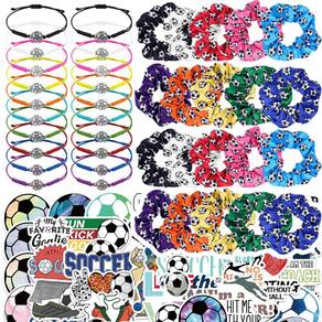 Conjunto de lembrancinhas de festa Kolewo4ever Soccer Scrunchies Hair Ties