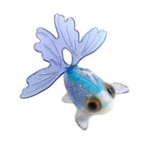 Decoração: enfeite de jardim de fadas em miniatura, azul, Mini Goldfis