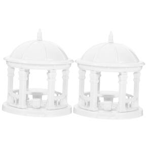 Mini Fence Gazebo TOYANDONA Pavilion modelo ABS branco (2 unidades)