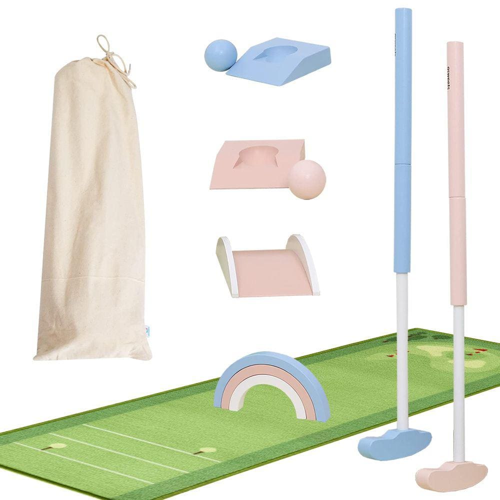 Conjunto de minigolfe Asweets Macaroon para crianças de 3 a 12 anos com acessórios