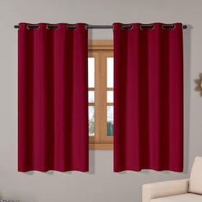Cortina Básica Oxford 2,00M X 1,40M Para Sala E Quarto Vinho