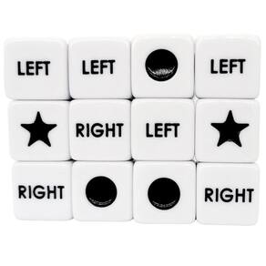 Set Dice Set Left Right Center Game Shoper com 12 dados