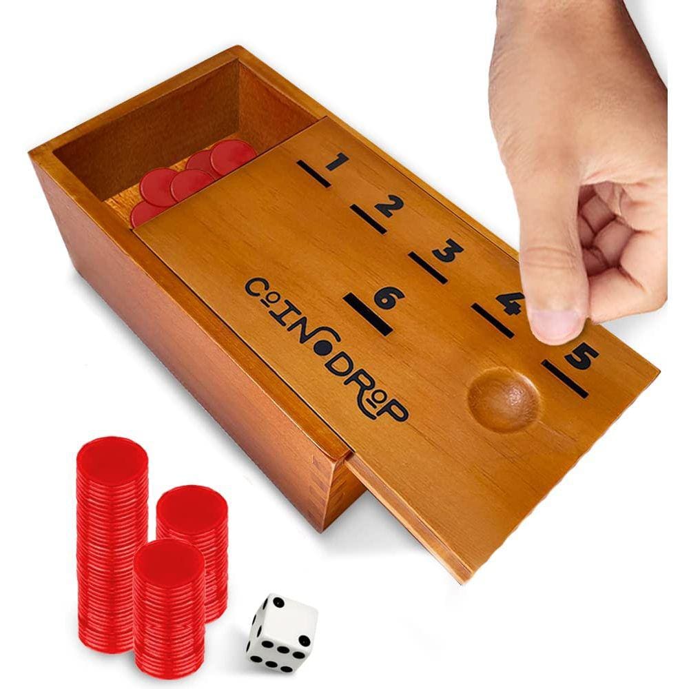 Jogo de tabuleiro SWOOC Games Coin Drop Simple Strategic com moedas