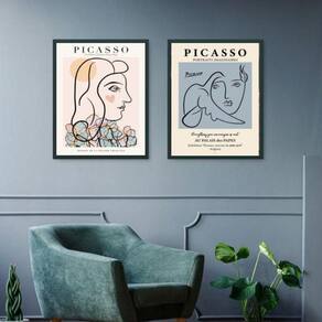 Kit 2 Quadros Artes Picasso - Mulheres 24X18Cm