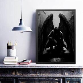 Quadro Decorativo Anjo Negro 24X18Cm
