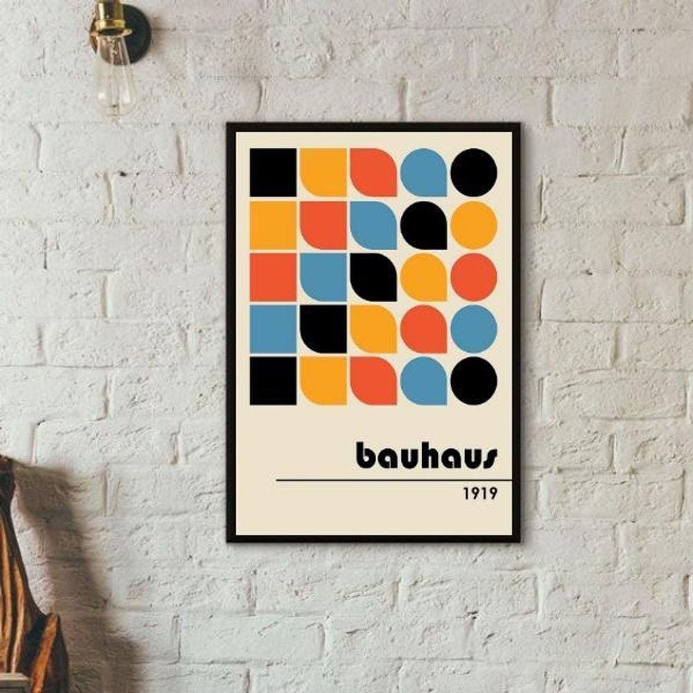 Quadro Arte Abstrata Bauhaus 33X24Cm