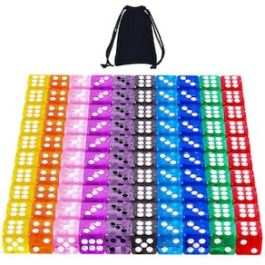 Conjunto de dados AUSTOR 100 peças de cores translúcidas de 12 mm com bolsa
