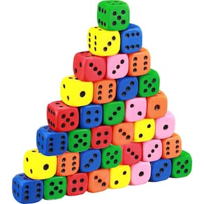 Foam Dice Kasyat, 36 peças coloridas para meninos e meninas de 6 anos ou mais