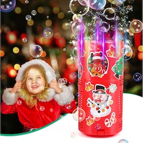 Máquina de bolhas FOPINOA Fireworks com solução de 80 mL para crianças