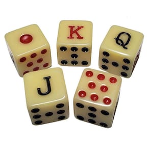 Poker Dice Cyber-Deals Spanish Bone, conjunto de 5