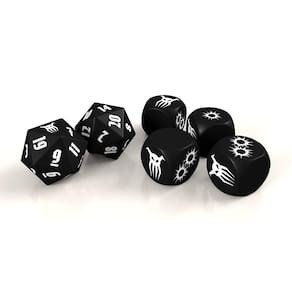 Conjunto de dados Modiphius Achtung! Cthulhu 2d20: Sol 2d20 e 4d6