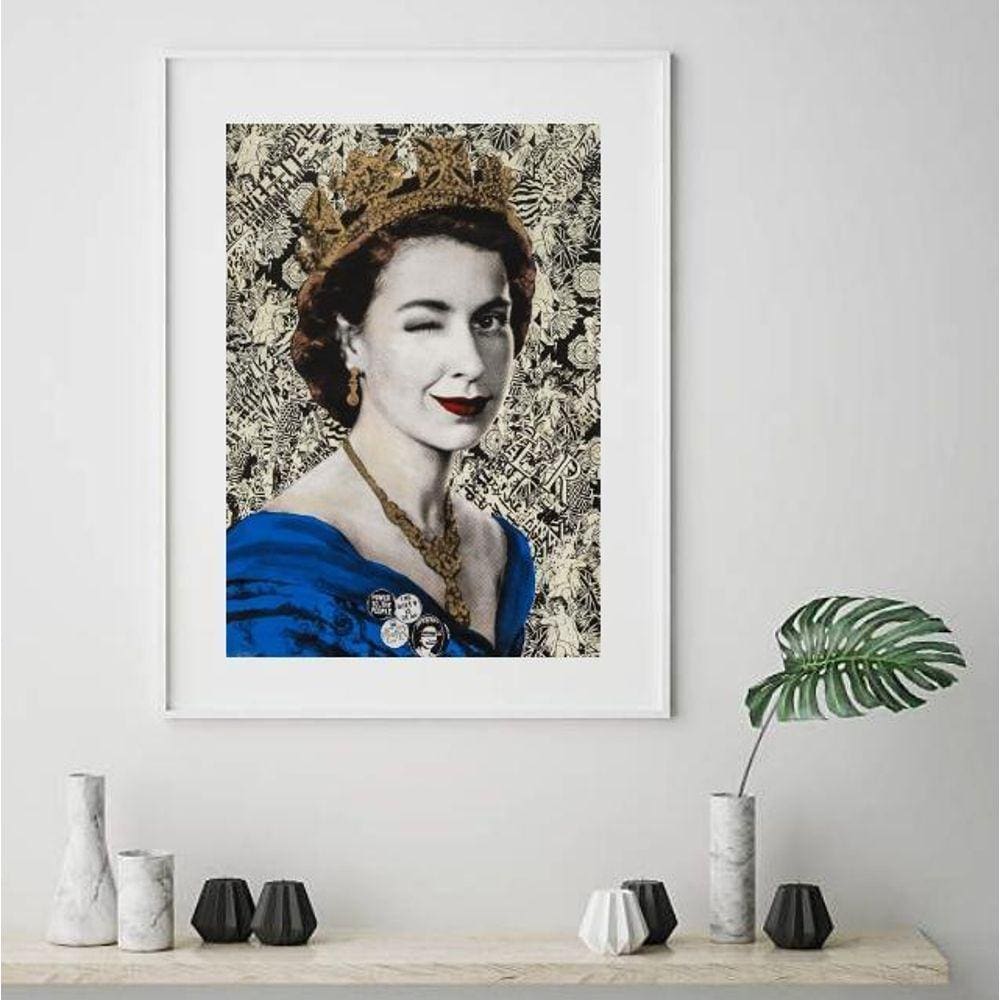 Quadro Decorativo Elizabeth Ii 60X48Cm