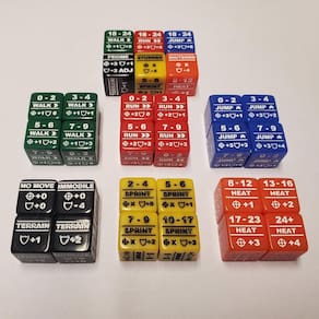 Pacote de dados Rook Robot Battletech Stats Modifier x30