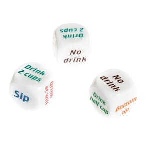 (3 unidades) Drinking Dice Game Bar Turnt Drunk Frenzy Party