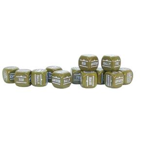 Pacote de dados Bolt Action WWII Military Wargaming Olive Drab x12