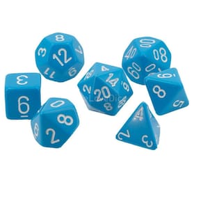 Conjunto de dados Chessex CHX25416 opaco azul claro/branco