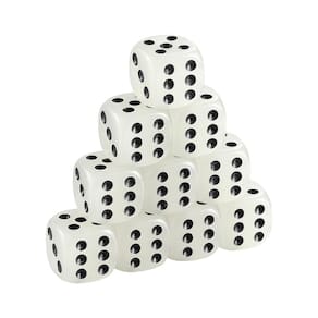 Dice TOYANDONA 16mm, 6 lados, Glow in The Dark, conjunto de 10