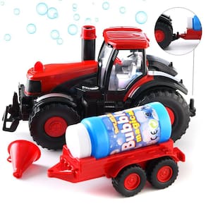 Caminhão de brinquedo Bubble Blowing Farm Tractor Prextex Bump & Go com L