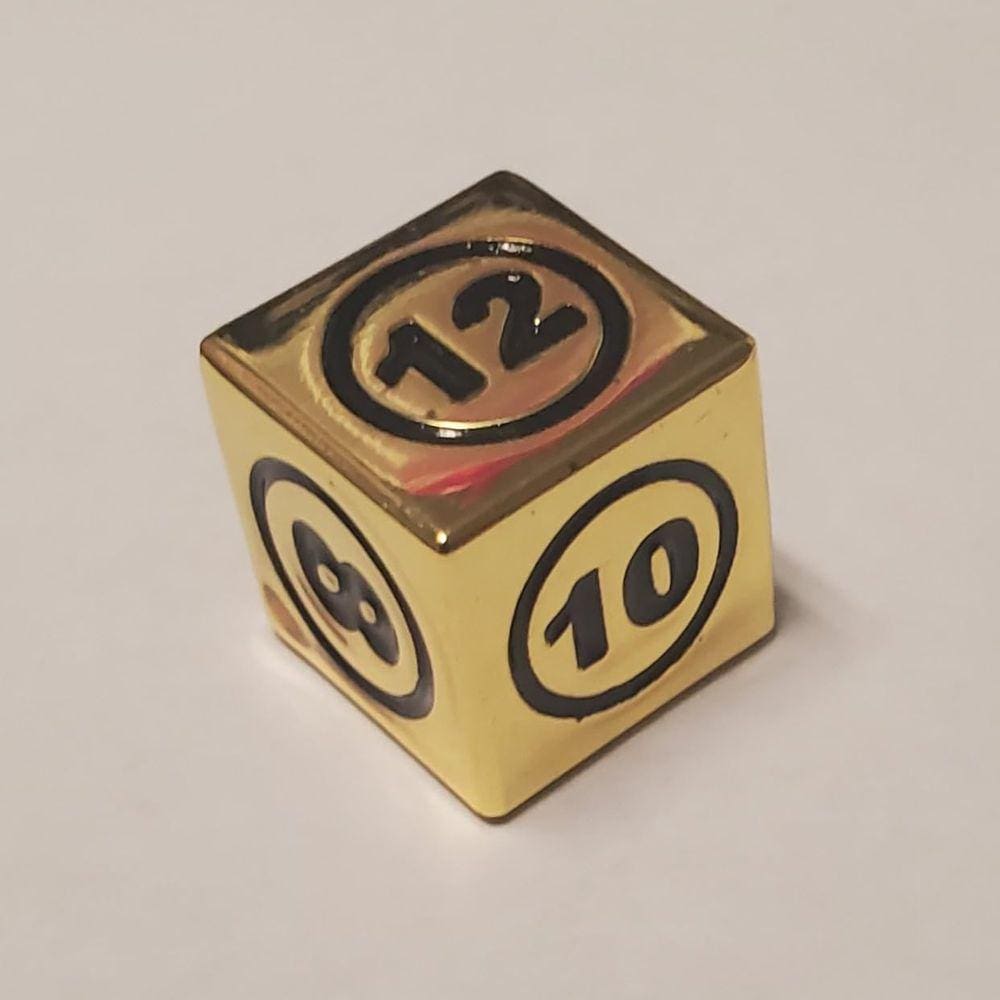 Dice Qu Command Zone Metal Gold Color 16mm