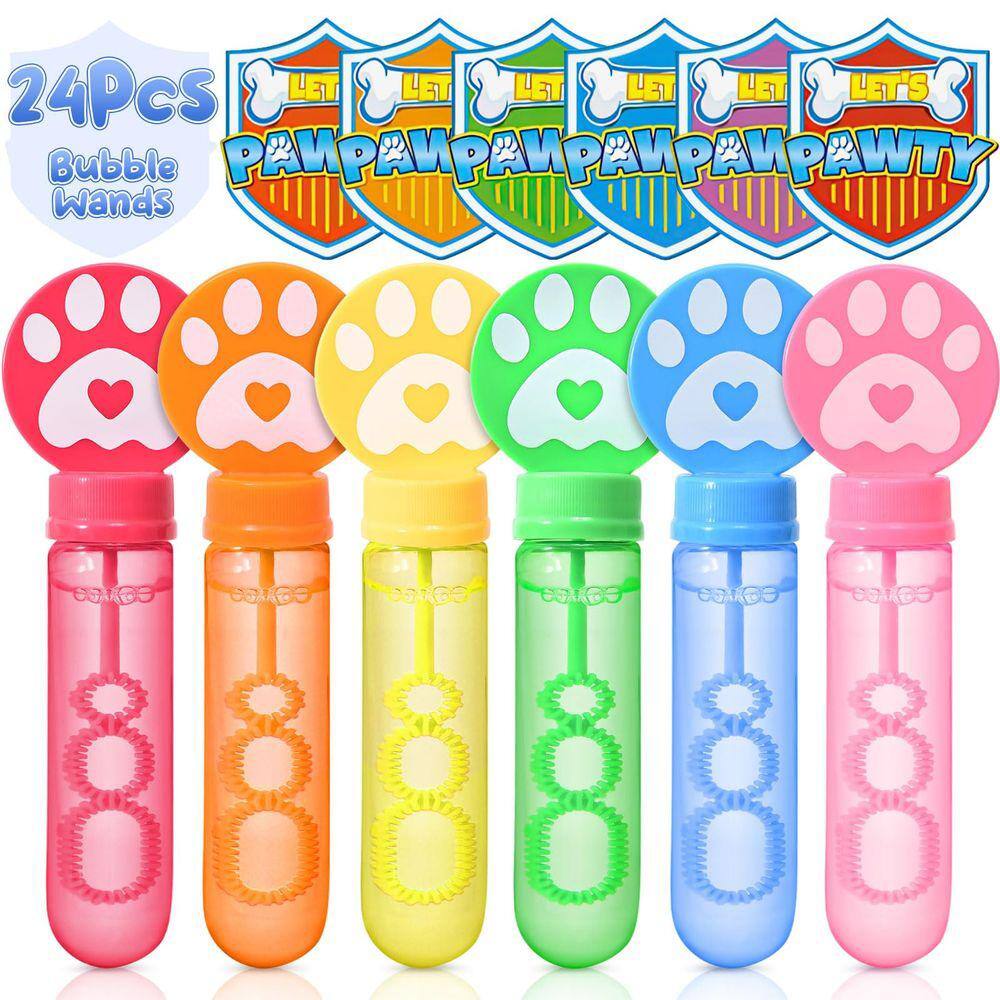 Estampa de pata Bubble Wands Winrayk para lembrancinhas infantis, 24 unidades