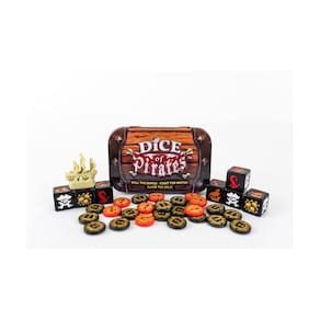 Jogo de tabuleiro Dice of Pirates Thing 12 jogos de 2 a 6 jogadores 9 ou mais