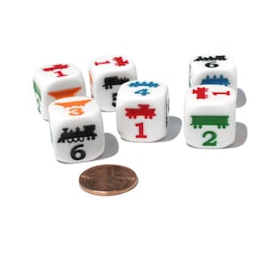 Conjunto de dados Koplow Train 18mm D6 com borda arredondada x6 - branco