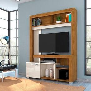 Home Theater Flávia para TV de até 50 polegadas - NATURALE / OFF WHITE - Madetec