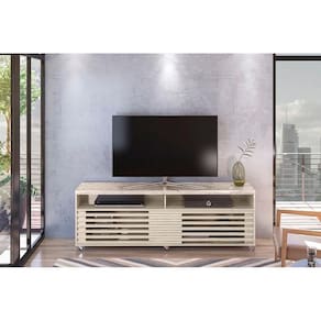 Painel Frizz Cross para TV de até 65 polegadas - CALACATA / OFF WHITE - Madetec