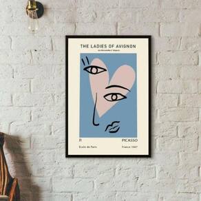 Quadro Picasso - The Ladies Of Avignon 45X34Cm - Com Vidro