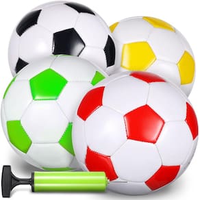 Bola de futebol Skylety tamanho 3 para crianças com bomba, pacote com 4