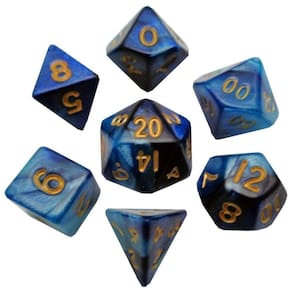 Conjunto de dados Metallic Dice Games Mini 10mm DKBUlightbu w/GD
