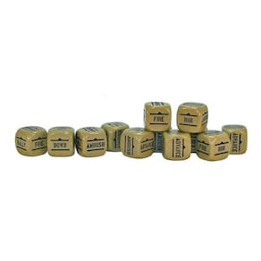 Pacote de dados Bolt Action WWII Military Wargaming Sand x12