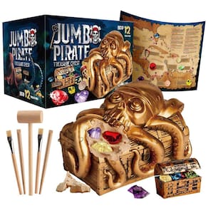 Kit Pirate Dig XXTOYS Jumbo com 12 tesouros para crianças a partir de 6 anos