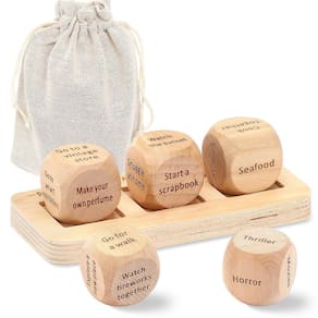 Jogo de tabuleiro de madeira para casais Date Night Dice DECYOOL, 5 unidades